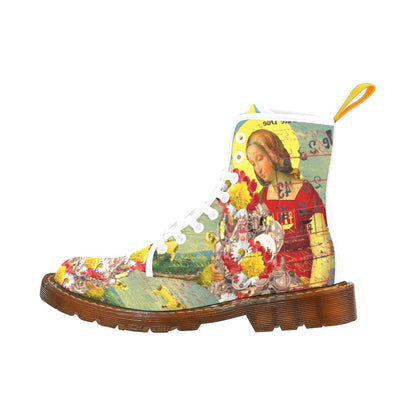 GOATS. III Women's All Over Print Fabric High Boots - Which Mark