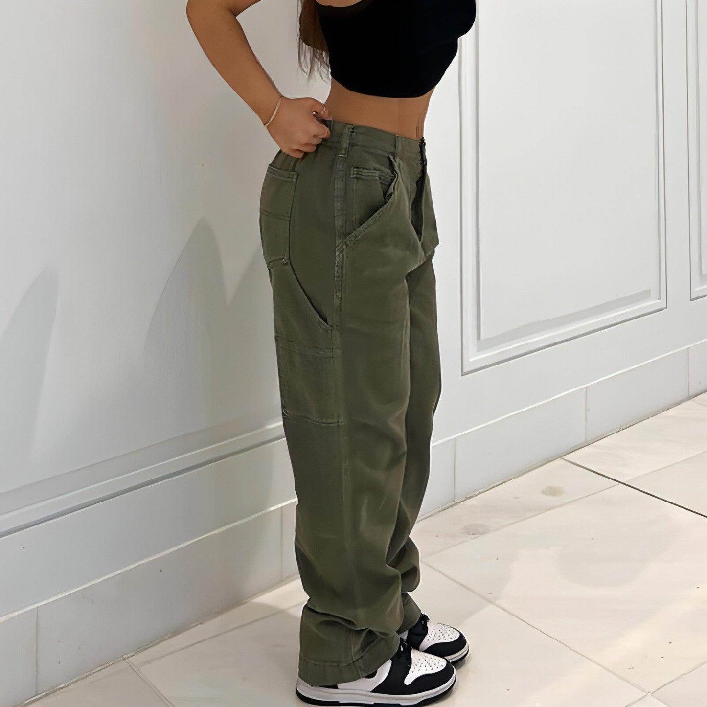 CargoMuse™ – High Waist Straight-Leg Utility Jeans for Women - Which Mark