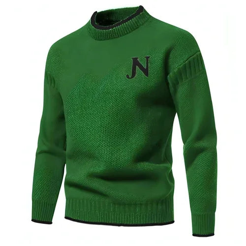 N - Profit - Trendy Leisure Warm Knitted Bottoming Youth Sweater Men - Which Mark