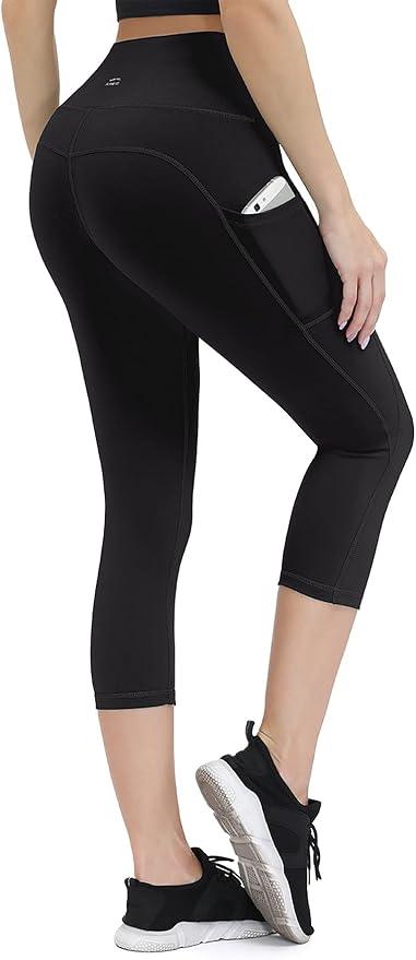 ALONG FIT Non-See-Through Capri Leggings for Women with Phone Pockets, High Waisted Buttery Soft Yoga Pants - Which Mark