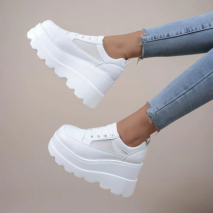 Women's Fashion Lace-up Thick Bottom Casual Daddy Shoes - Which Mark