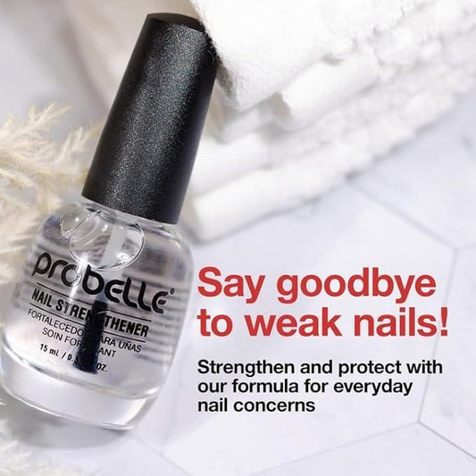 Probelle Nail Strengthener, Nail Strengthening Treatment, Nail Growth and Repair, Stops Peeling, Splits, Chips, Cracks, and Strengthens Nails (0.50 ounces, 1) - Which Mark