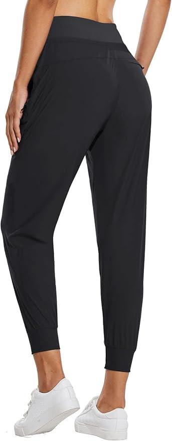 baleaf Women's Joggers Lightweight Hiking Pants High Waist 5 Zipper Pockets Quick Dry Travel Athletic UPF50+ - Which Mark