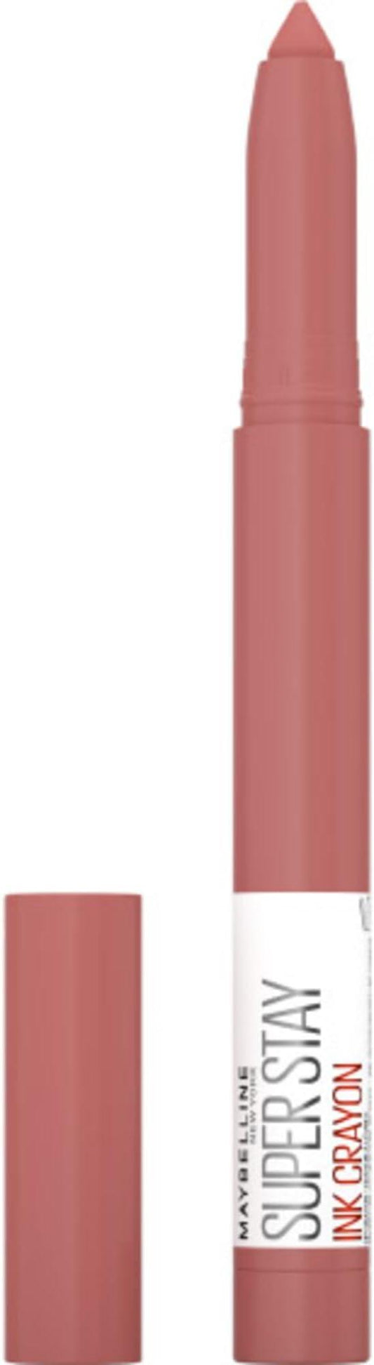 Maybelline Super Stay Ink Crayon Lipstick, Precision Tip Matte Lip Crayon with Built-in Sharpener, Longwear Up To 8Hrs, Achieve it All, 1.2g - Which Mark