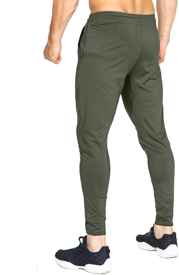 BROKIG Mens Lightweight Gym Jogger Pants,Men's Workout Sweatpants with Zip Pocket - Which Mark