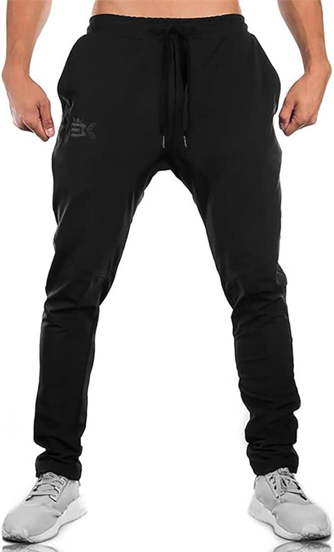 BROKIG Mens Jogger Sport Pants, Casual Gym Workout Sweatpants with Double Pockets - Which Mark