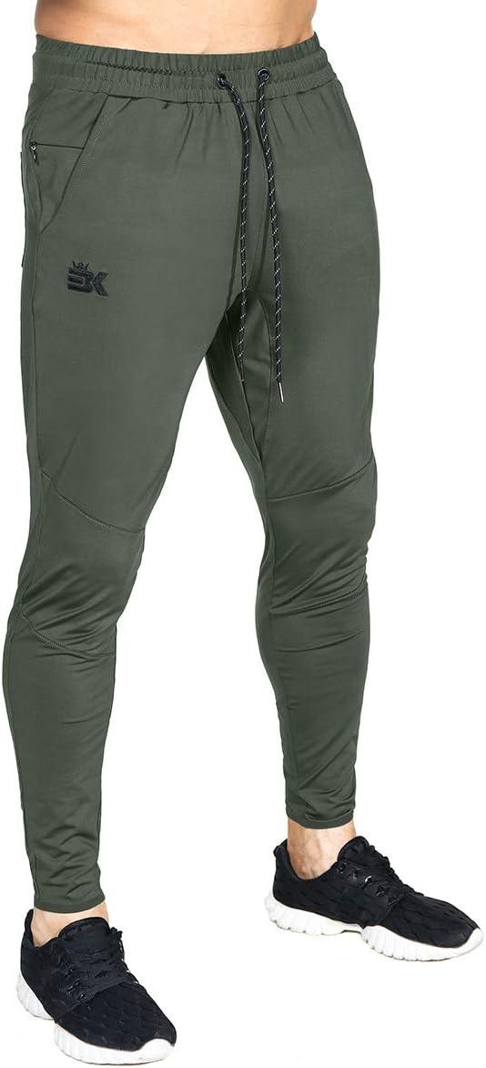 BROKIG Mens Lightweight Gym Jogger Pants,Men's Workout Sweatpants with Zip Pocket - Which Mark