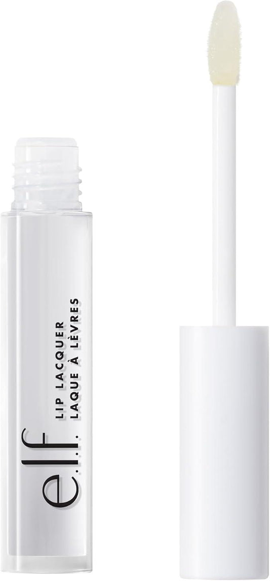 e.l.f. Lip Lacquer, Nourishing, Non-Sticky Ultra-Shine Lip Gloss With Sheer colour, Infused With Vitamins A & E, Vegan & Cruelty-Free, Clear - Which Mark