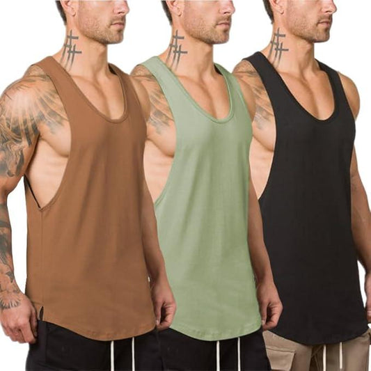 Muscle Killer 1/2/3 Pack Men's Muscle Gym Workout Stringer Tank Tops Bodybuilding Fitness T-Shirts - Which Mark