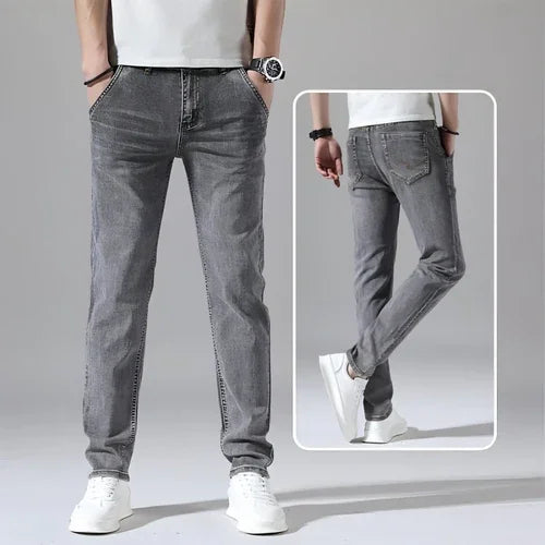 Retro Thin Jeans Straight Loose Casual Trousers Men - Which Mark