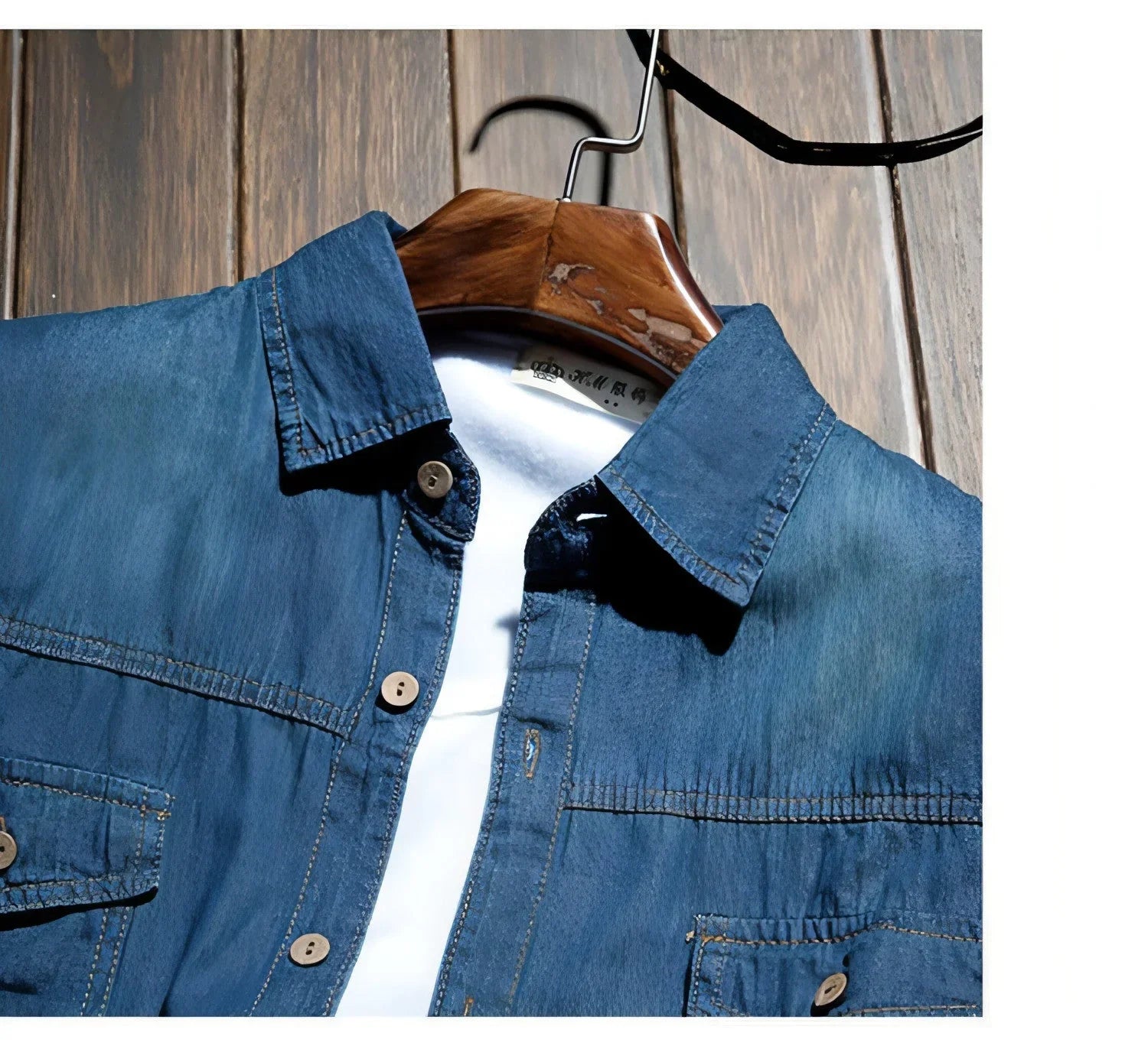 Long Sleeve Denim DressShirt Jacket Slim Style Men's Thin - Which Mark
