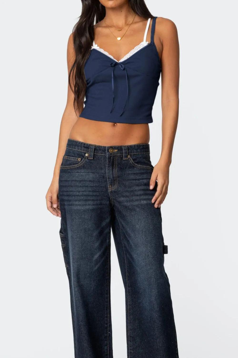 Lace Detail V-Neck Cami - Which Mark