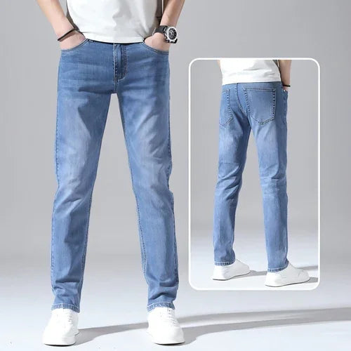 Retro Thin Jeans Straight Loose Casual Trousers Men - Which Mark
