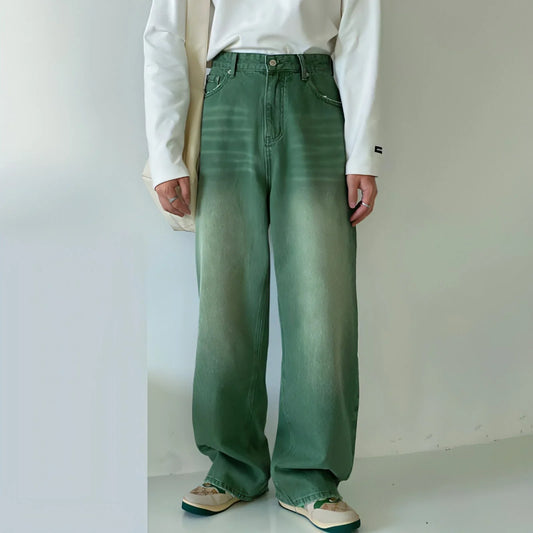 UrbanEase™ Olive men 's retro vintage jeans - Which Mark