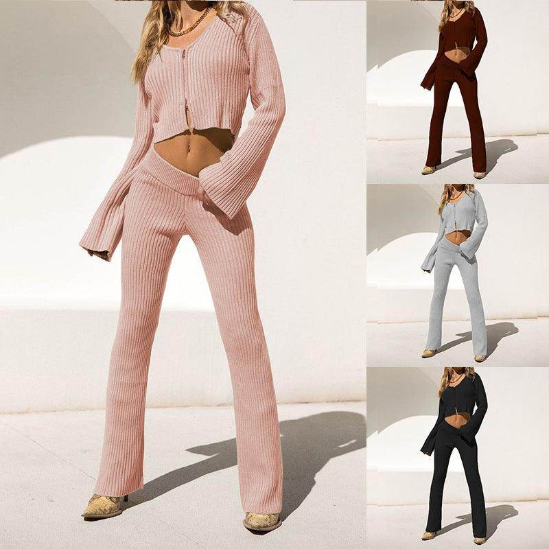 CozyEdge™ – 2-Piece Zip-Up Lounge Set with Cardigan Look - Which Mark