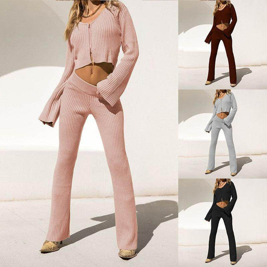 CozyEdge™ – 2-Piece Zip-Up Lounge Set with Cardigan Look - Which Mark