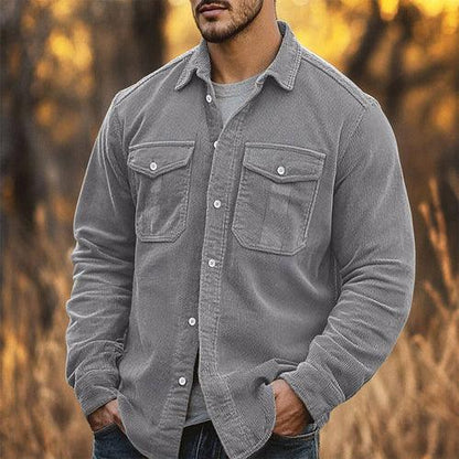 Men's Button Shirt Casual Shirt Lamp Wick - Which Mark