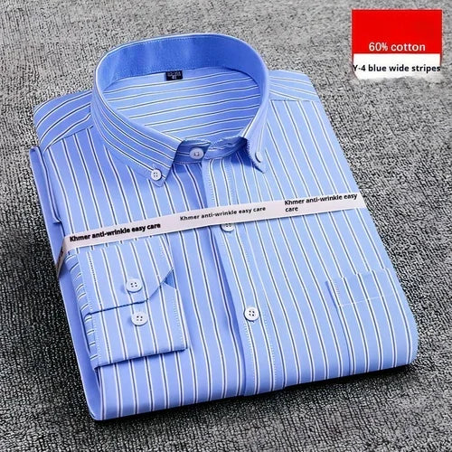 Men's Purified Cotton Long Sleeve DressShirt Anti-wrinkle Heartless - Which Mark