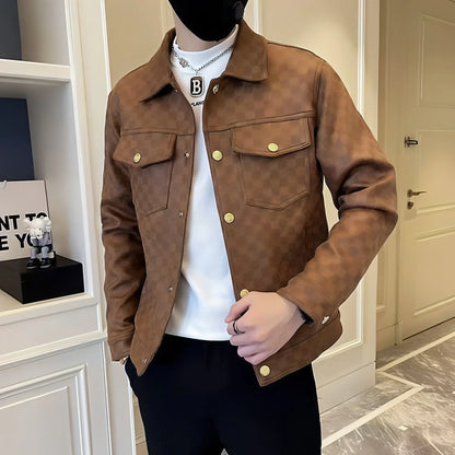 Spring And Autumn Collar Jacket Fashion Men - Which Mark