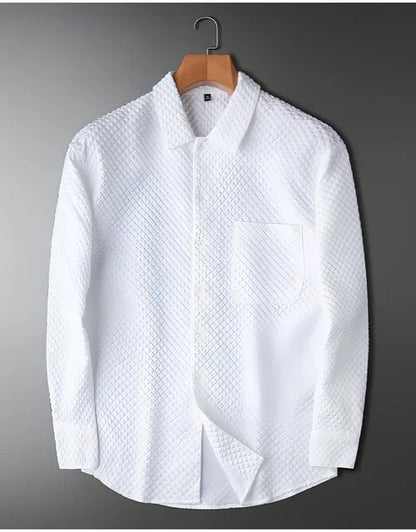 Men's Long Sleeve White DressShirt - Which Mark