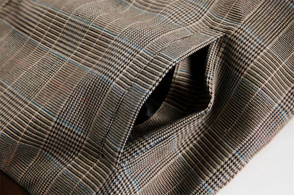 Plaid Loose-fitting Stand-up Collar Jacket Men And Women - Which Mark