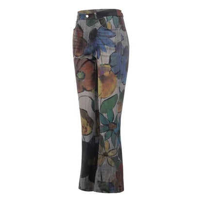 Women's Casual Pants Floral Thin Trousers - Which Mark