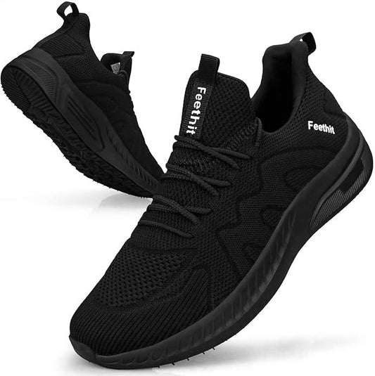 Feethit Mens Walking Sneakers Non Slip Lightweight Breathable Slip on Running Shoes Athletic Gym Tennis Shoes for Men - Which Mark