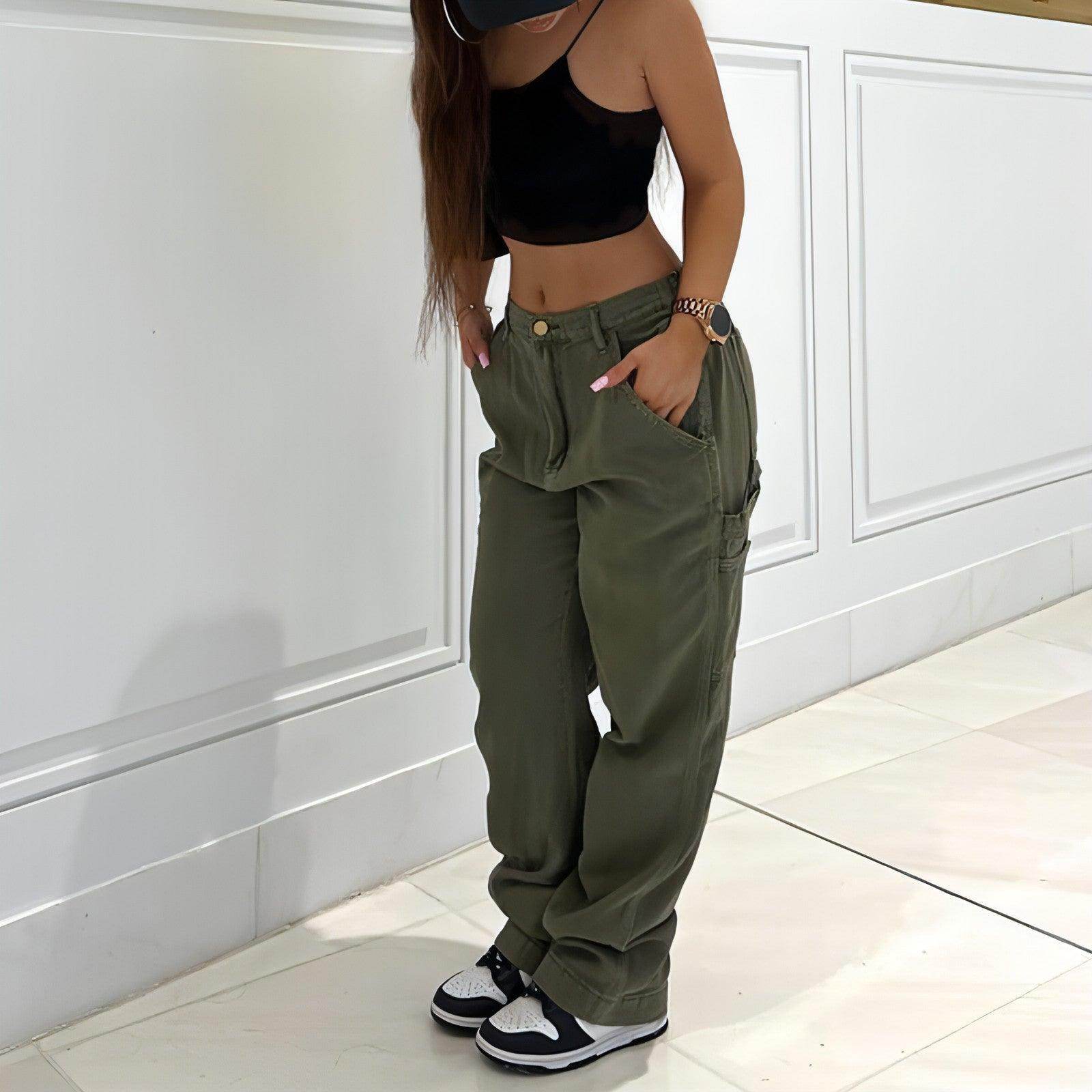 CargoMuse™ – High Waist Straight-Leg Utility Jeans for Women - Which Mark