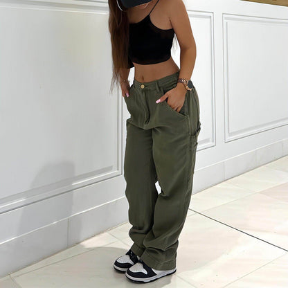 CargoMuse™ – High Waist Straight-Leg Utility Jeans for Women - Which Mark