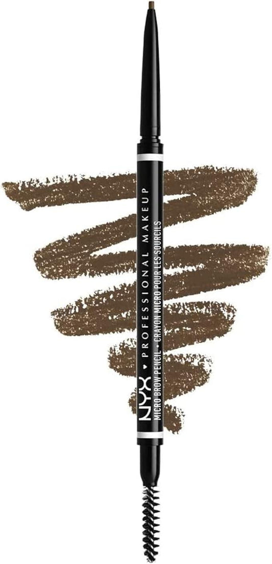 NYX Professional Makeup Micro Brow Pencil, Dual- Ended Eyebrow Pencil, With Integrated Spoolie, For Natural Looking Brows, Vegan Formula, Ash Brown, 0.003 oz - .09g - Which Mark