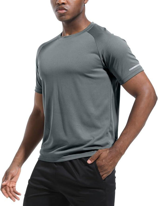 Boyzn 1, 3 or 5 Pack Men's Workout Running Shirts, Dry Fit Moisture Wicking T-Shirts, Sports Gym Athletic Short Sleeve Shirts - Which Mark