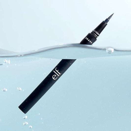 e.l.f. H2O Proof Eyeliner Pen, Felt Tip, Waterproof Liquid Formula, Jet Black, 0.02 Fl Oz (0.7mL) - Which Mark