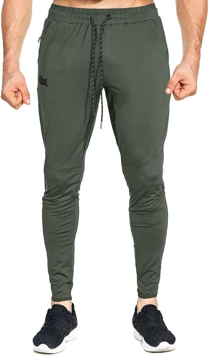 BROKIG Mens Lightweight Gym Jogger Pants,Men's Workout Sweatpants with Zip Pocket - Which Mark