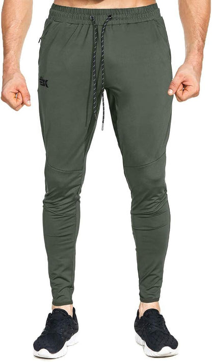 BROKIG Mens Lightweight Gym Jogger Pants,Men's Workout Sweatpants with Zip Pocket - Which Mark