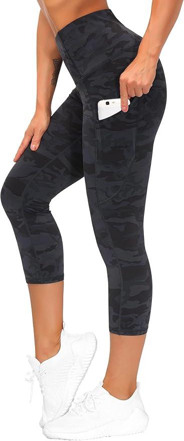 THE GYM PEOPLE Thick High Waist Yoga Pants for Women, Tummy Control Workout Running Yoga Leggings with Pockets - Which Mark