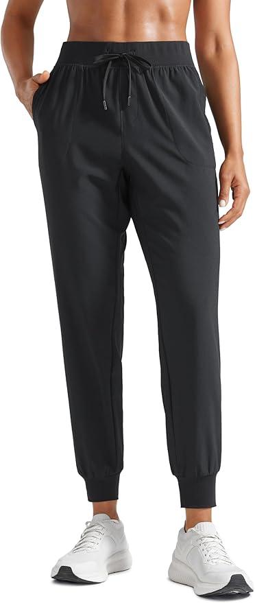 CRZ YOGA Women's Lightweight Workout Joggers 27.5" - Travel Casual Outdoor Running Athletic Track Hiking Pants with Pockets - Which Mark