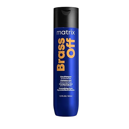 Matrix Brass Off Blue Shampoo, Refreshes Neutralizes Tones, Color Depositing, For Brassy Color Treated Hair, Salon, Packaging May Vary - Which Mark
