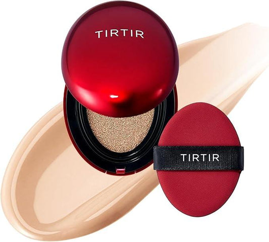 TIRTIR Mask Fit Red Cushion Foundation | Japan's No.1 Choice for Glass skin, Long-Lasting, Lightweight, Buildable Coverage, Semi-Matte (#21N Ivory, 4.5g(Pack of 1)) - Which Mark