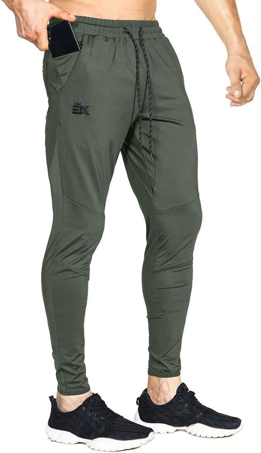 BROKIG Mens Lightweight Gym Jogger Pants,Men's Workout Sweatpants with Zip Pocket - Which Mark