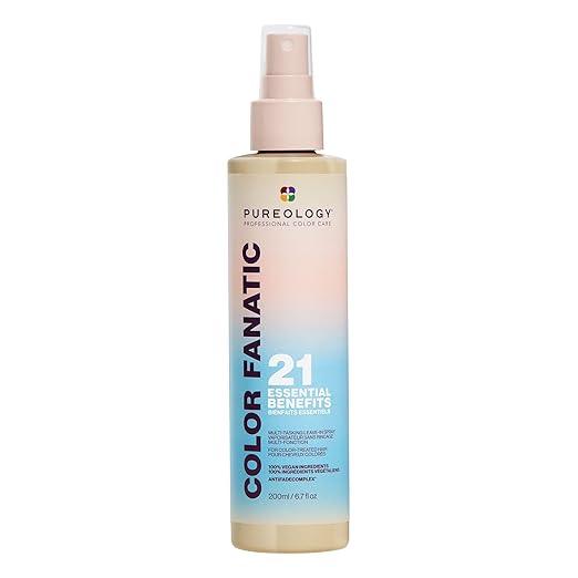 Pureology Leave In Conditioner, Color Fanatic, Heat Protectant Spray, Hair Detangler Spray, Shine UV Protection, For All Hair Types including Curly Coily and Wavy, Sulfate-free, Paraben-free - Which Mark