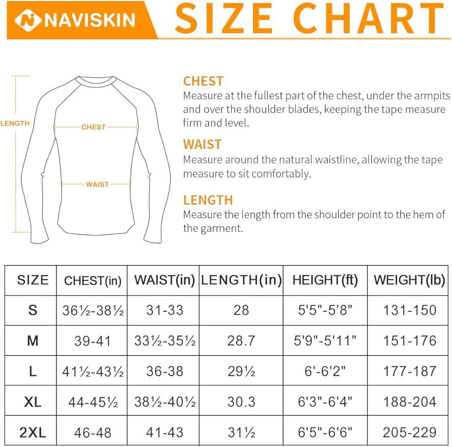 NAVISKIN Men's Sun Protection UPF 50+ UV Outdoor Long Sleeve T-Shirt - Which Mark