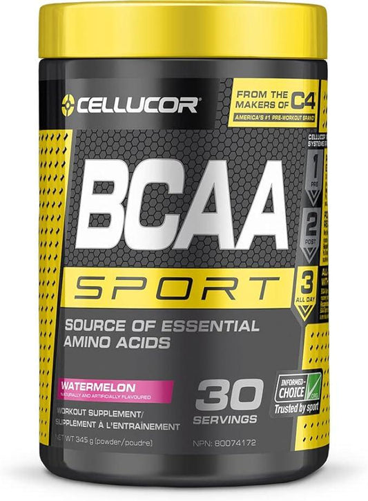 Cellucor BCAA Sport, Post-Workout Intra Workout Powder Sports Drink Supplements for Hydration Endurance & Recovery, Watermelon, 30 Servings - Which Mark