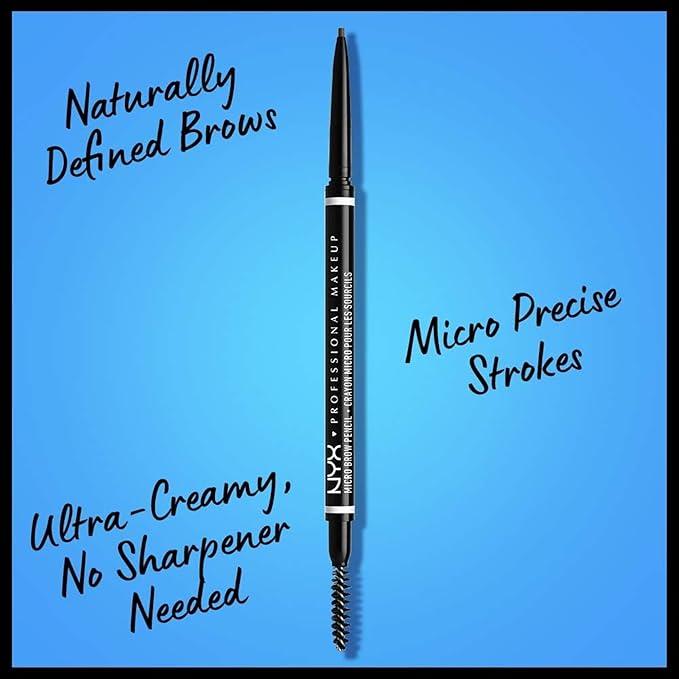 NYX Professional Makeup Micro Brow Pencil, Dual- Ended Eyebrow Pencil, With Integrated Spoolie, For Natural Looking Brows, Vegan Formula, Ash Brown, 0.003 oz - .09g - Which Mark