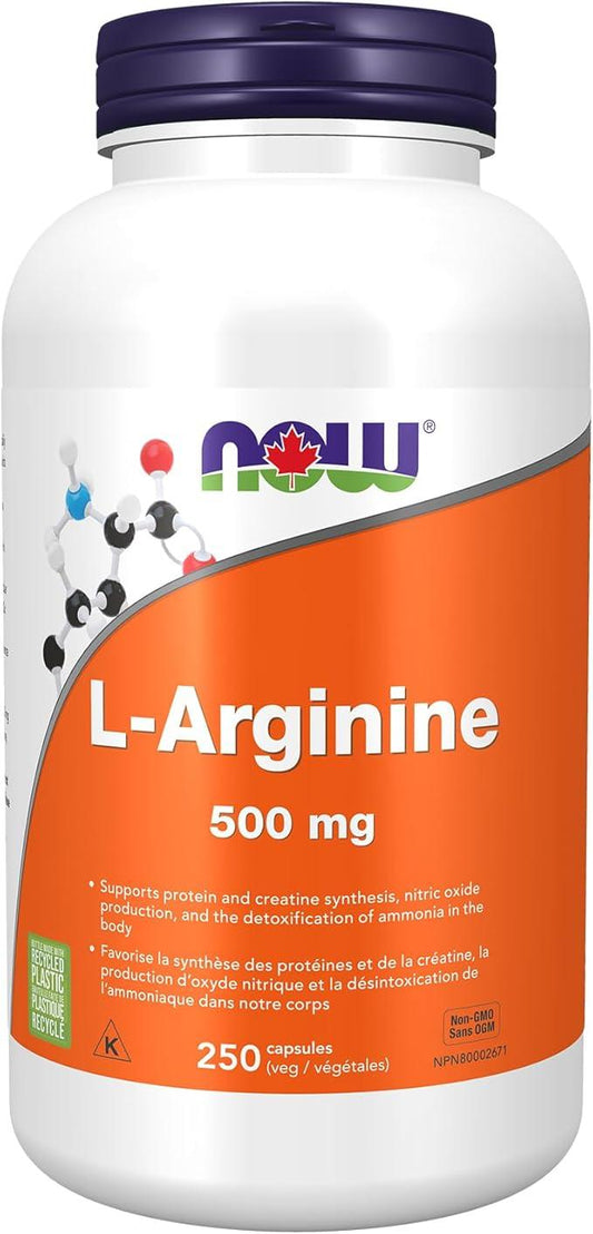 NOW Supplements, L-Arginine 500 mg, Nitric Oxide Precursor, Amino Acid, 250 Veg Capsules - Which Mark