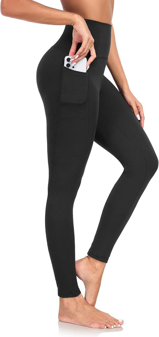 Occffy Leggings for Women High Waist Yoga Pants with Pockets Workout Tummy Control Femme Gym Running Tights CK888 - Which Mark