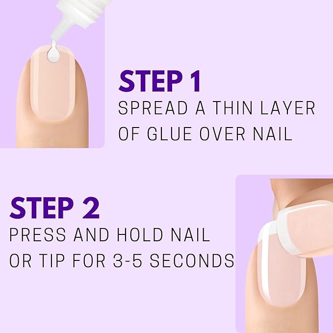 Nailene Ultra Quick Nail Glue, 0.10 oz – Durable, Easy to Apply False Nail Glue – Repairs Natural Nails – Quick-Drying Nail Adhesive Lasts Up to 7 Days – Nail Care Essential - Which Mark