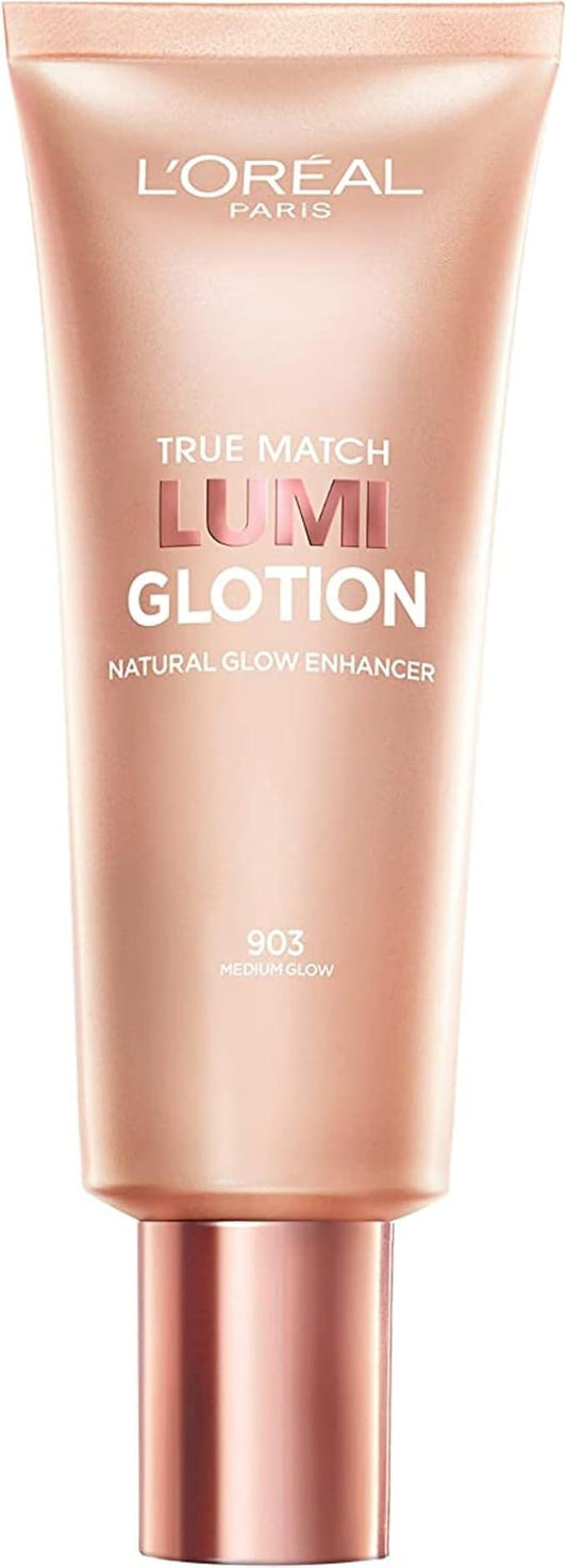 L’Oréal Paris True Match Lumi Glotion Natural Glow Enhancer, Instantly Hydrates and Illuminates Skin, Sheer Color Tint, Offers a Sunkissed Glow, 903 Medium, 40 mL - Which Mark