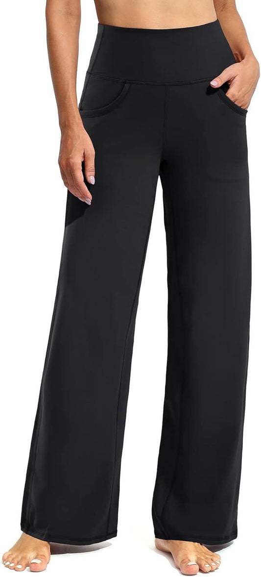 Promover Wide Leg Pants for Women Yoga Pants with Pockets Loose Lounge Sweatpants Petite/Regular/Tall - Which Mark