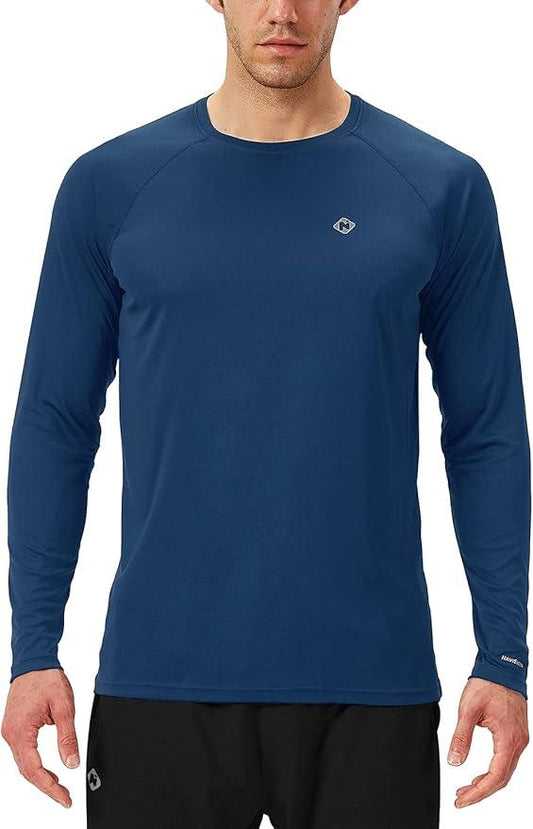 NAVISKIN Men's Sun Protection UPF 50+ UV Outdoor Long Sleeve T-Shirt - Which Mark