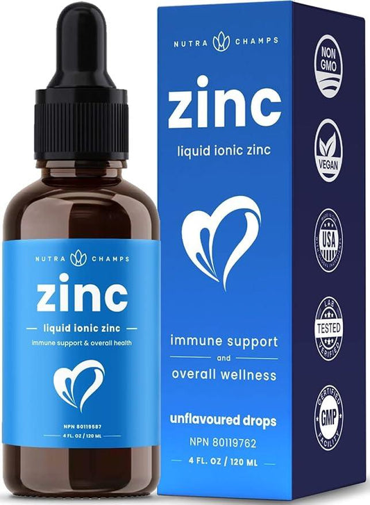 Liquid Zinc for Kids & Adults | Organic Ionic Zinc Drops Enhanced with Vitamin C | Elemental Zincs Supplements | Immune, Heart, Brain & Skin Health | Sugar-Free Zincs Sulfate Liquid | Vegan & Non-GMO - Which Mark